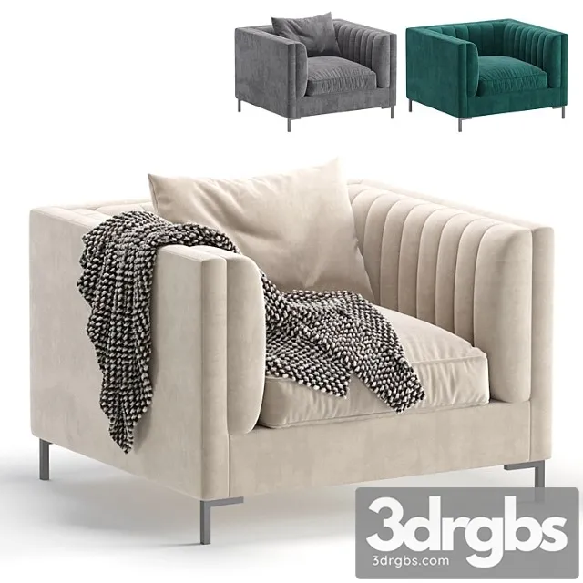 Armchair Beverly By Cazarina Interiors 3 Colors Version Kreslo Beverli 3D Model Free
