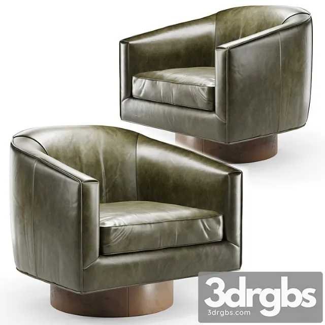 Armchair bianca return swivel 3D Model Free