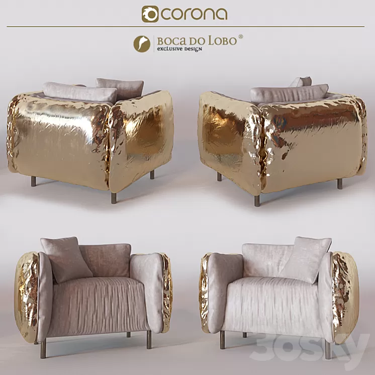 Armchair Boca do Lobo IMPERFECTIO 3D Model