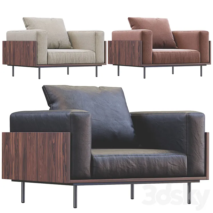Armchair brasilia by minotti 3D Model Free