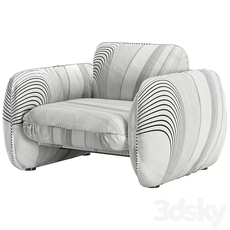 Armchair BRIGITTE Baxter 3D Model Free