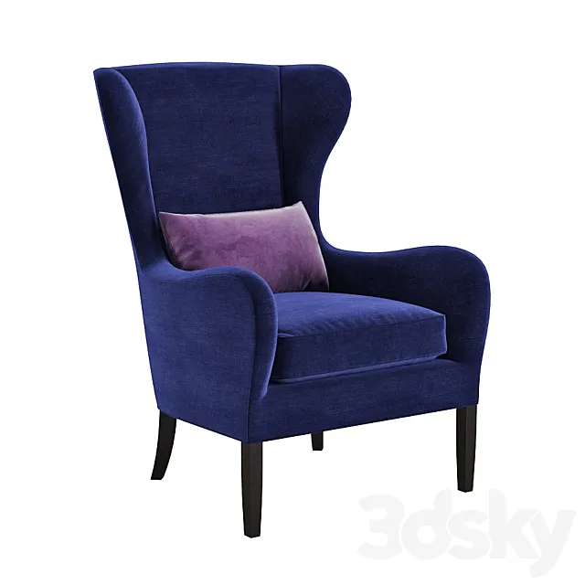 Armchair Brookline WingChair 3D Model