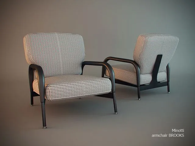 Armchair Brooks 3D Model