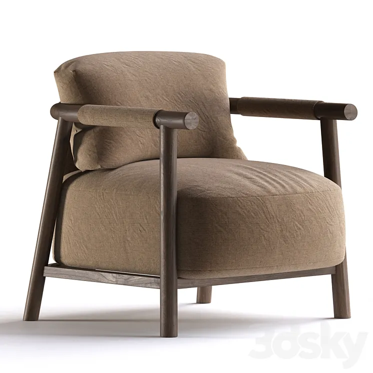 Armchair brown 3D Model Free