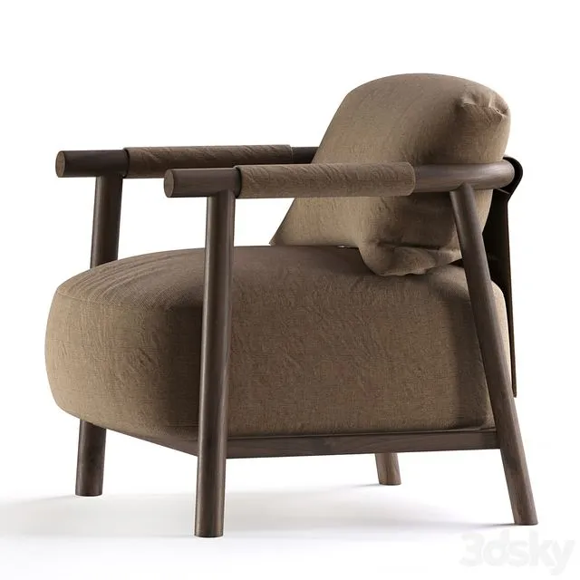 Armchair brown 3D Model