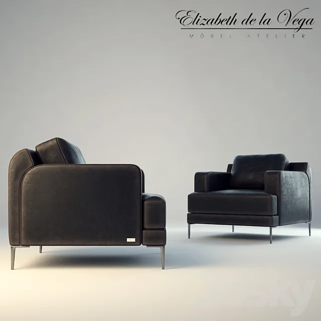 Armchair C025 Elizabeth de la Vega 3D Model