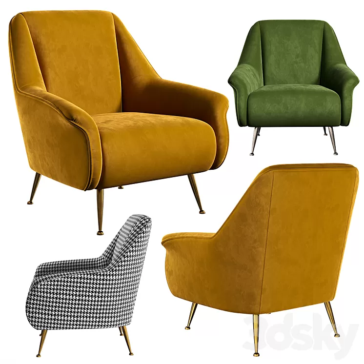 Armchair Caledonian 3D Model