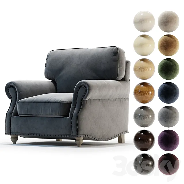 Armchair Cambridge 3D Model