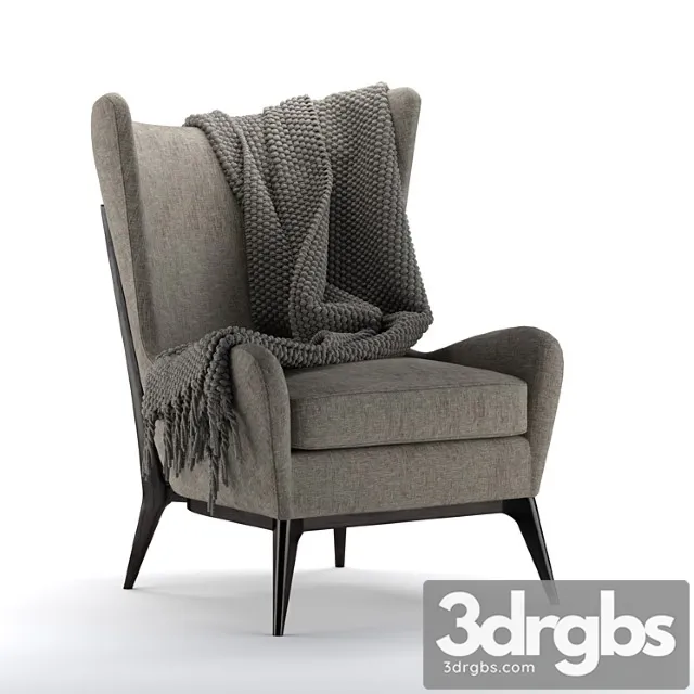 Armchair caracole classic gray 3D Model Free