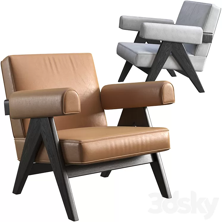 Armchair Cassina 053 Capitol Complex 3D Model