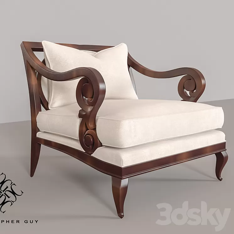 Armchair Christopher Guy 60-0052 3D Model