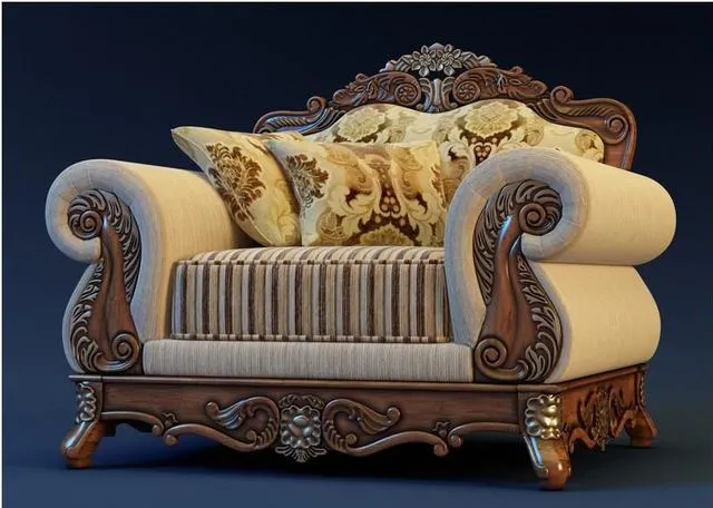 Armchair classic style 3D Model