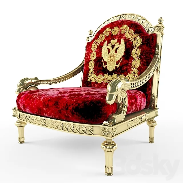 Armchair Colombostyle 3D Model