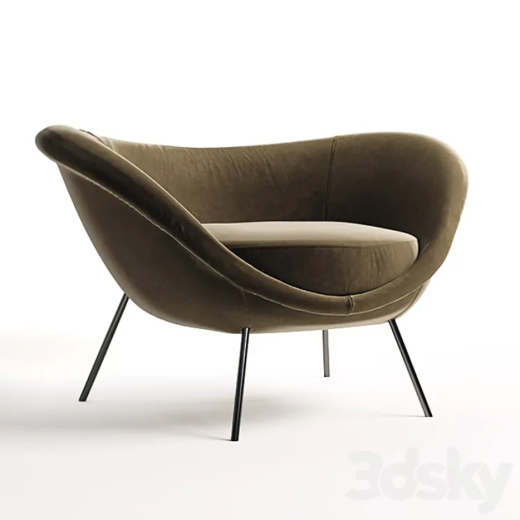 Armchair D.154.2 3D Model Free