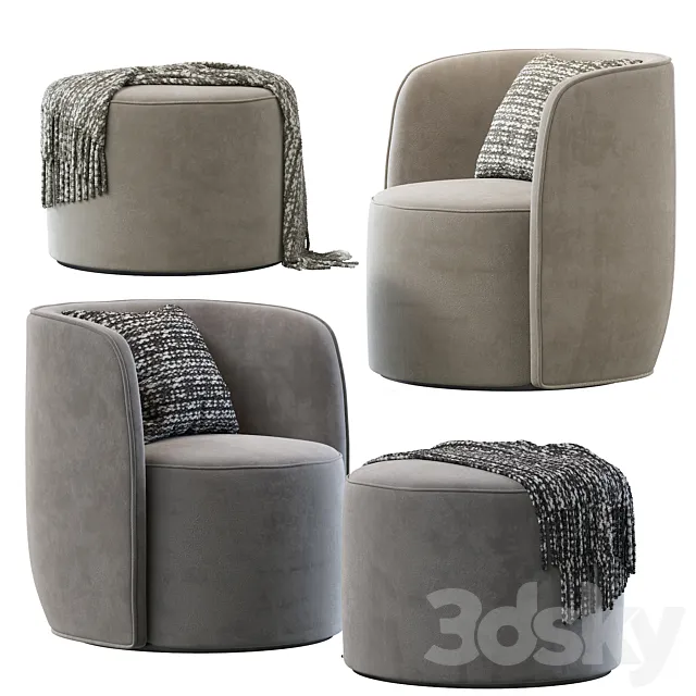 Armchair Ditre Italia Chloé 3D Model