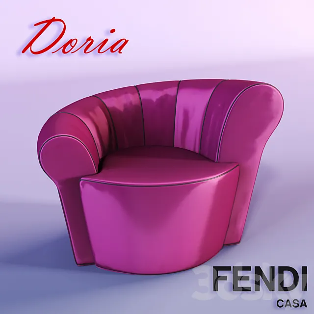 Armchair Doria Fendi Casa 3D Model