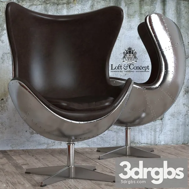 Armchair egg aviator designed by arne jacobsen 3D Model Free