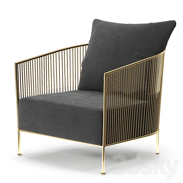 ARMCHAIR EICHHOLTZ 112038 KNOX 3D Model