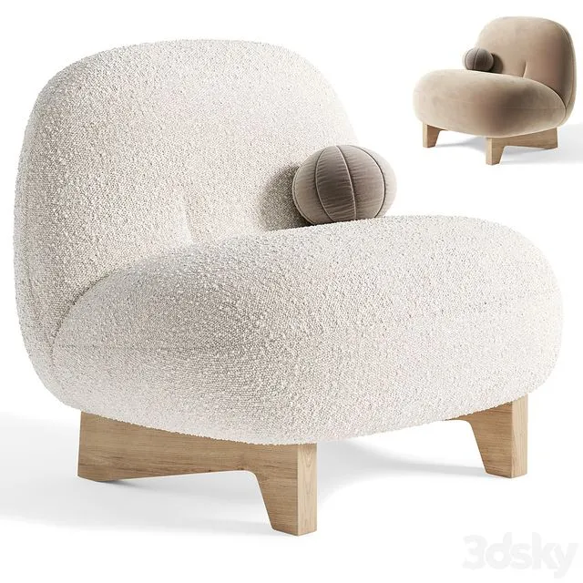 Armchair Elvit Cozy Ginger By sofa 3D Model
