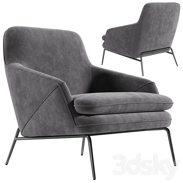 Armchair Este 3D Model
