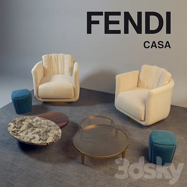 Armchair Fendi Casa Artu 3DModel