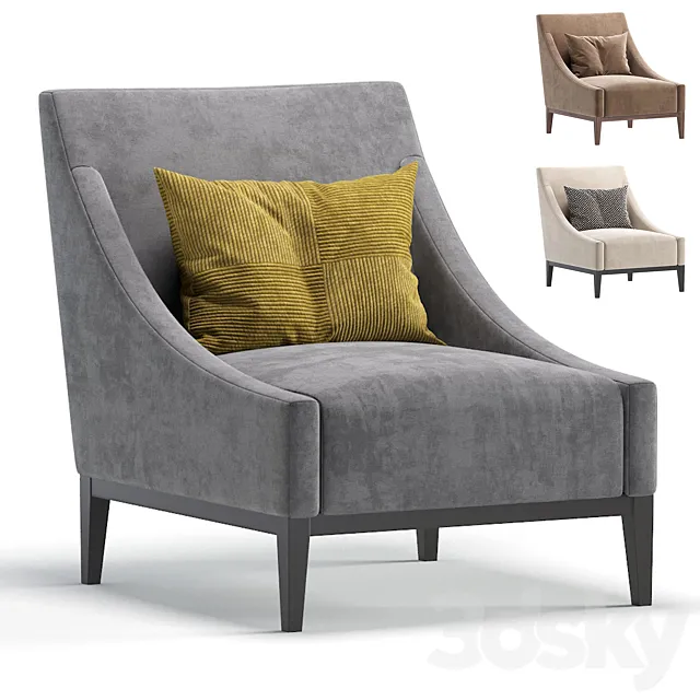 Armchair FLORIDA by Cazarina Interiors 3 Colors Version_Armchair FLORIDA 3D Model