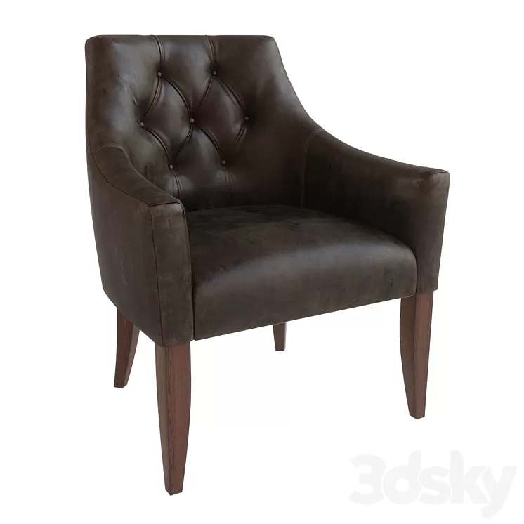 Armchair for upholstery with a pivot Artu BL 3310 3D Model