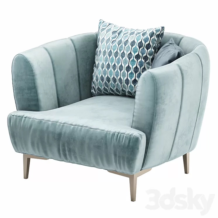 Armchair FULTON Theodore Alexander 3D Model