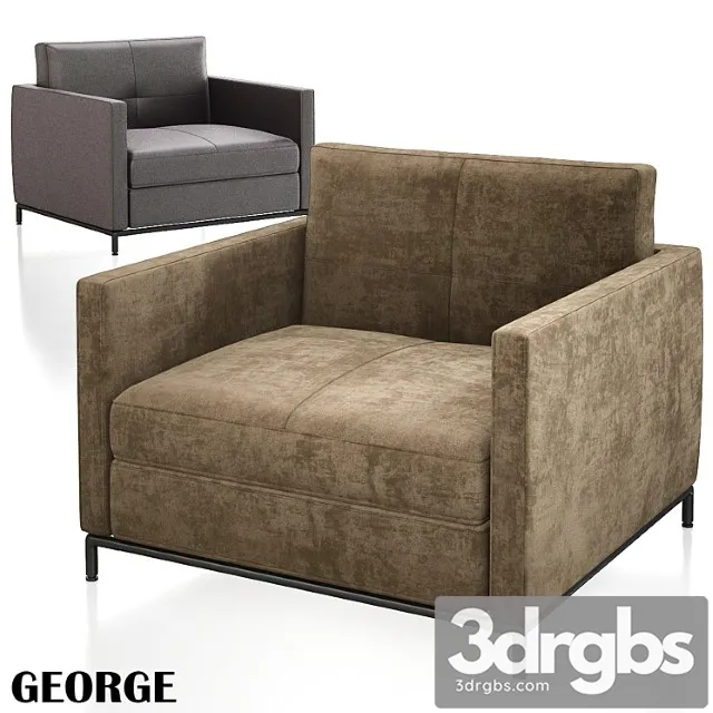 Armchair george citterio leather 3D Model Free