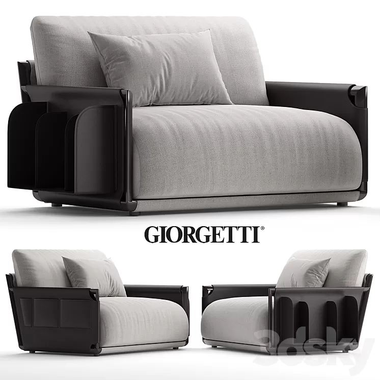 Armchair giorgetti ADAM 3D Model