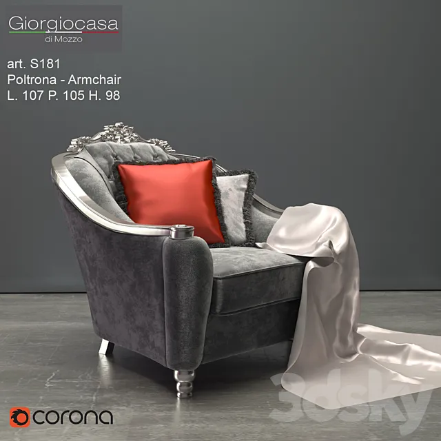 Armchair Giorgiocasa di Mozz GIULIETTA E ROMEO (part 1) 3D Model
