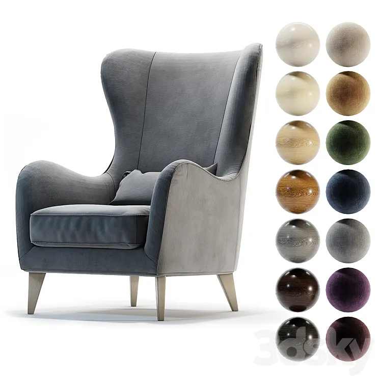 Armchair Greta 3D Model Free