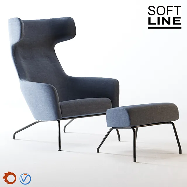 Armchair Havana from Soft Line 3D Model