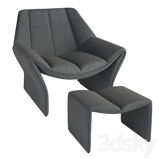 Armchair Hirundo Busnelli 3D Model