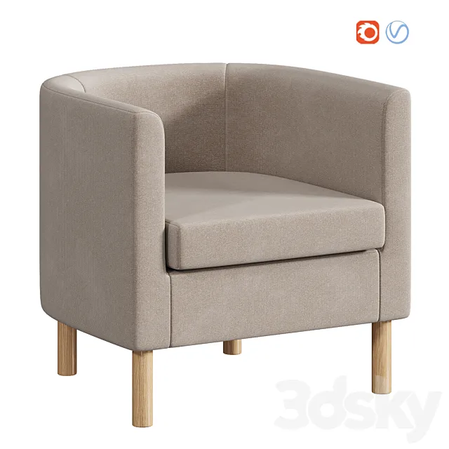 Armchair Hoff Agata beige 3D Model