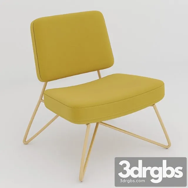Armchair in vintage style koper 3D Model Free