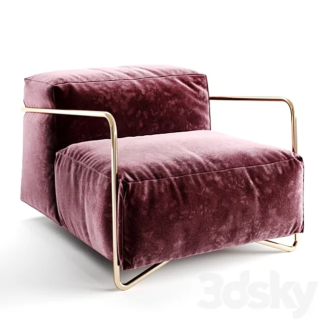 Armchair JE T'ATTENDS Giopagani 3D Model