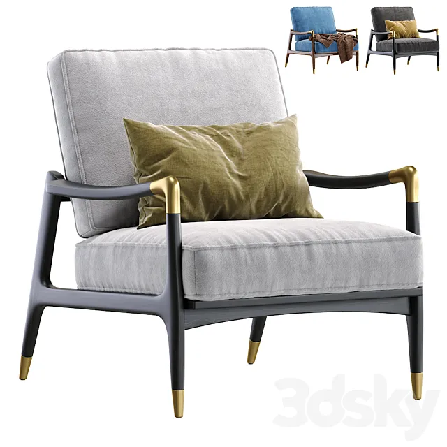 Armchair JERSEY by Cazarina Interiors_Кресло ДЖЕРСИ 3D Model