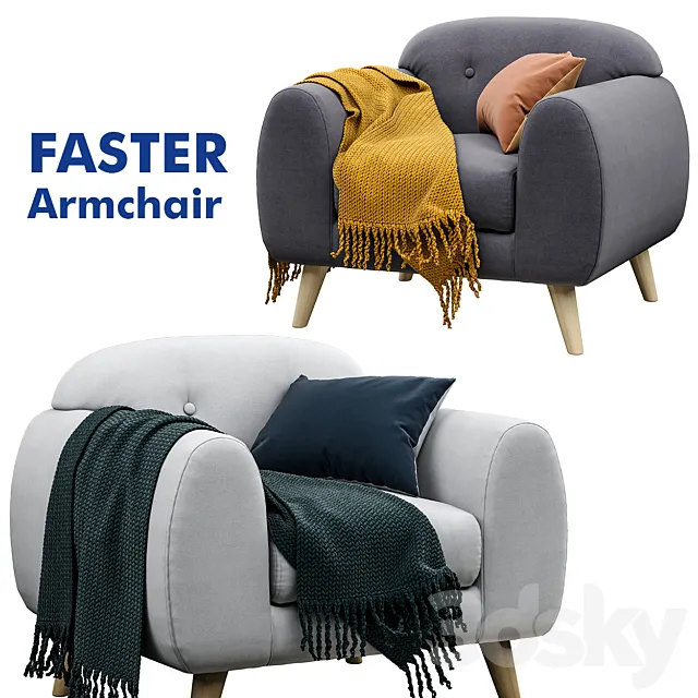 Armchair Jysk FASTER 3D Model