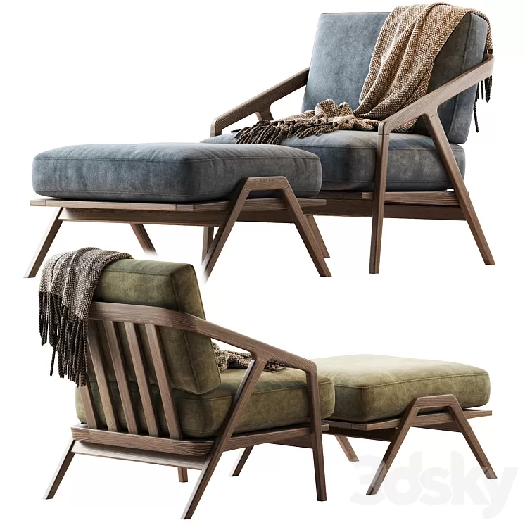 Armchair KATAKANA 3D Model