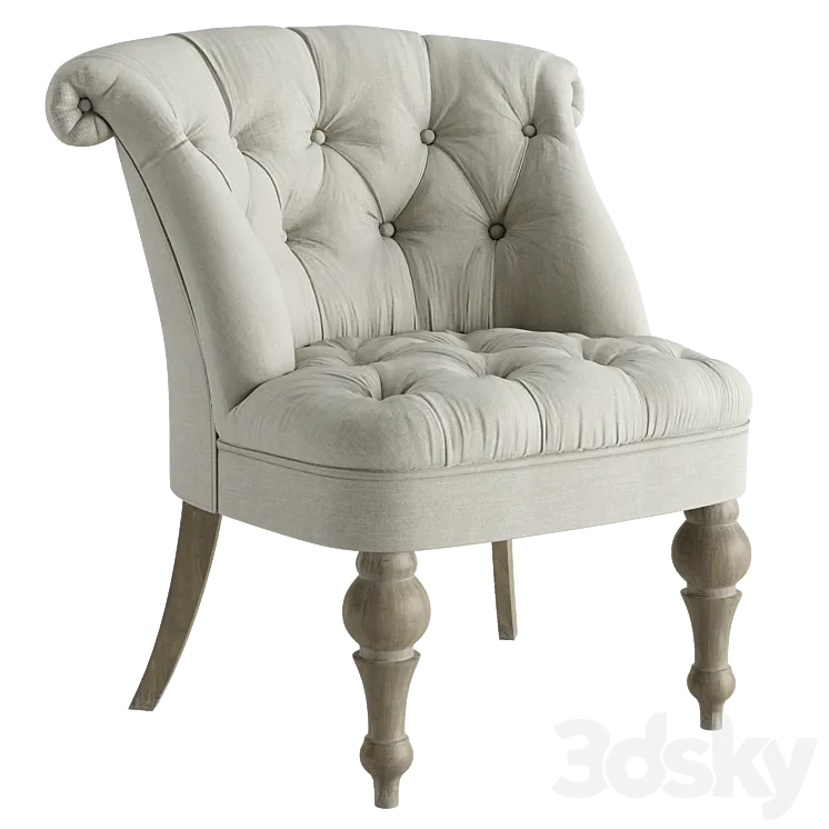 Armchair La Redoute with padding Adélia 3D Model Free