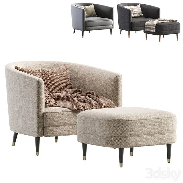 Armchair LAKEWOOD by Cazarina Interiors 3D Model