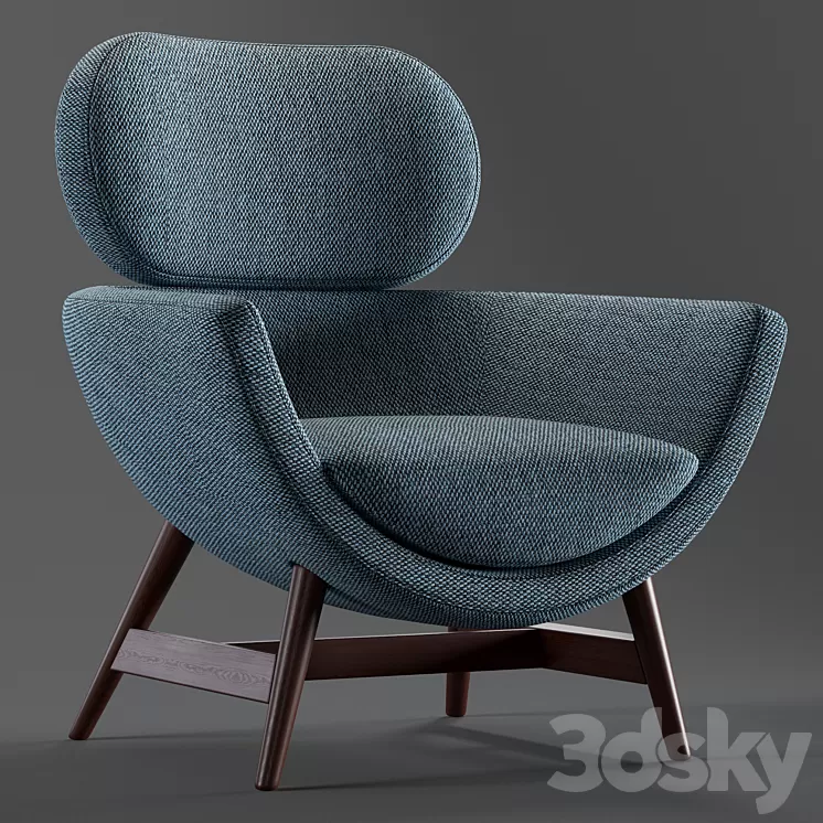 Armchair laurie by pianca 3D Model