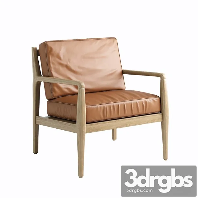 Armchair leather dilma la redoute 3D Model Free