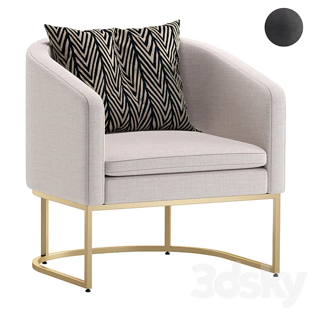 Armchair LEWIS Cazarina_Кресло ЛЬЮИС 3D Model