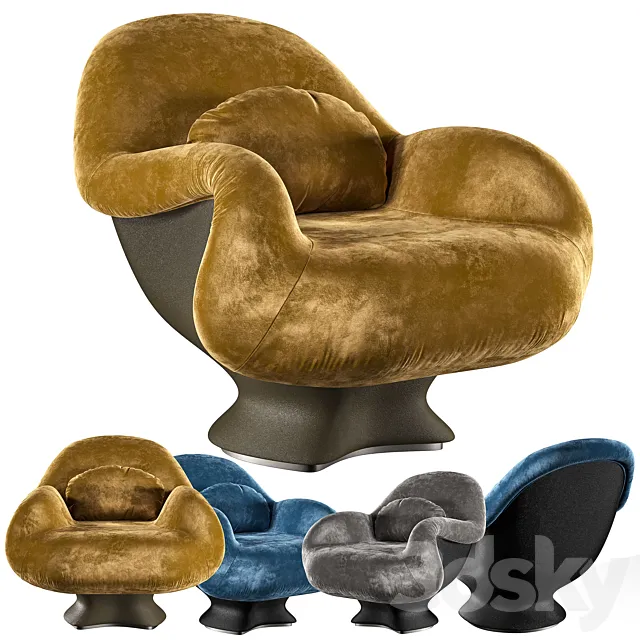 Armchair Lips 3D Model
