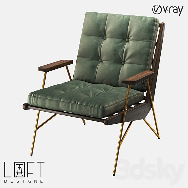 Armchair Loft Designe 30808 model 3DModel