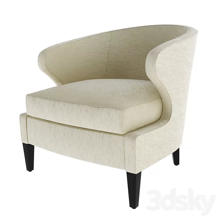 Armchair Lorae Lounge Bright Chair 3D Model