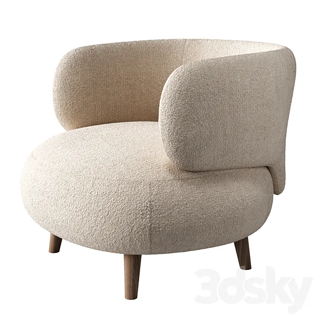 Armchair LUISA by KAVE HOME 3D Model