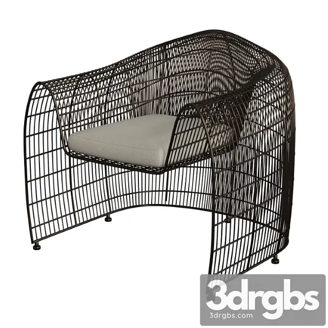 Armchair lulu club 3D Model Free